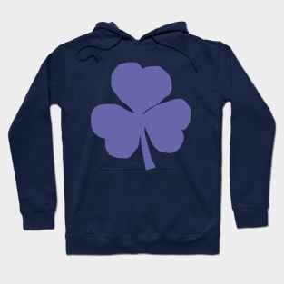 Shamrock in Very Peri Periwinkle Blue St Patricks Day Hoodie